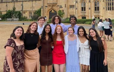 HP student and friends in Oxford, England